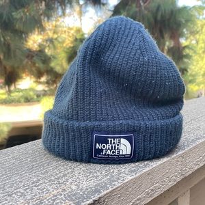 The North Face navy blue beanie size unisex
